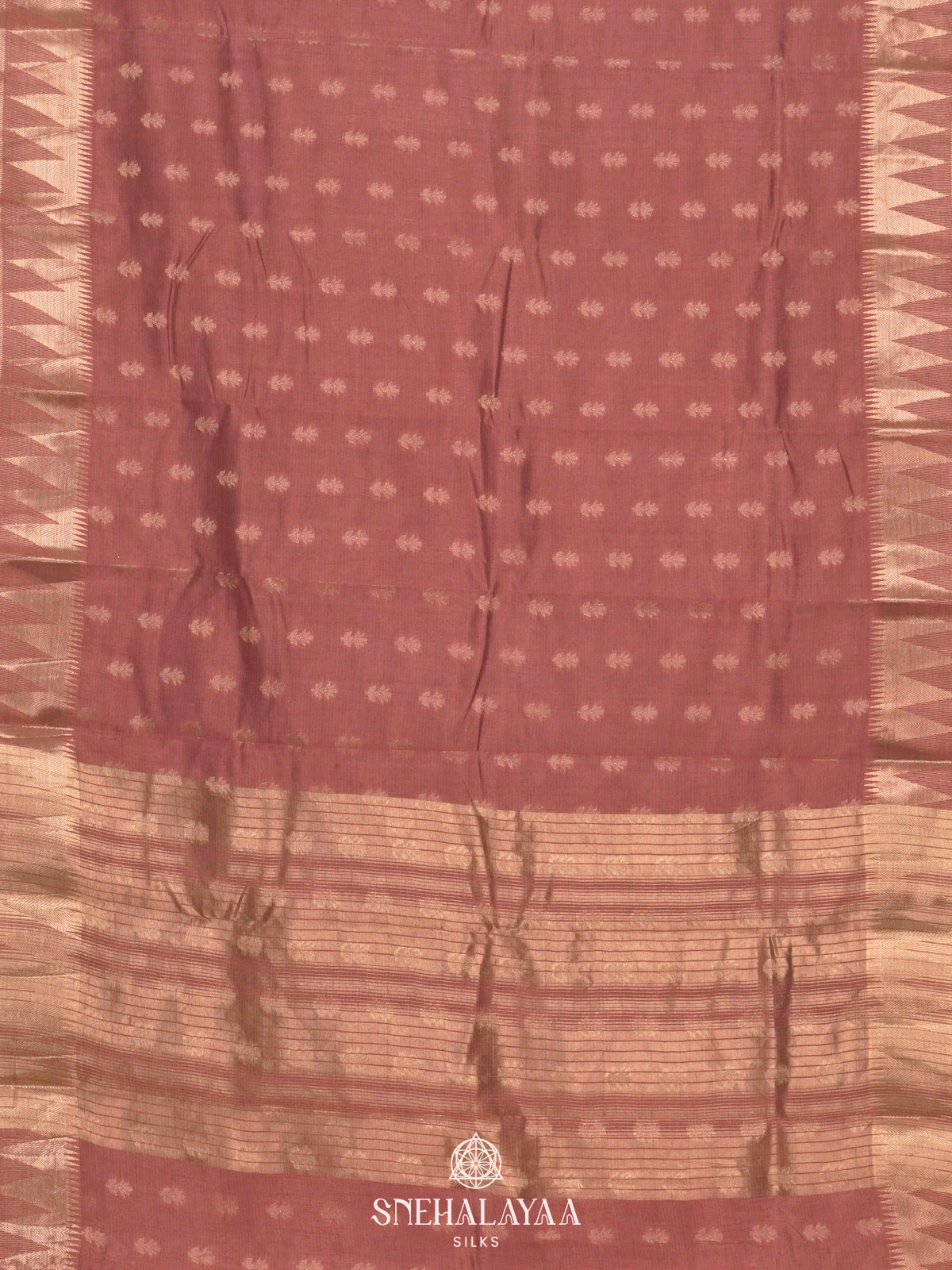 Mauve Pink Raw Silk Saree