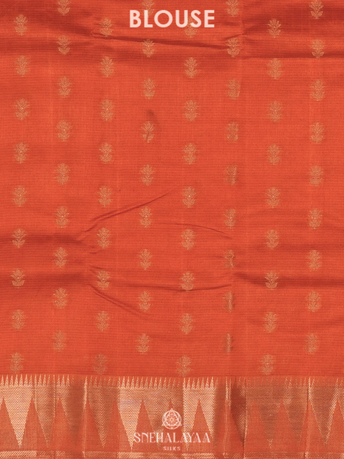 Orange Raw Silk Saree