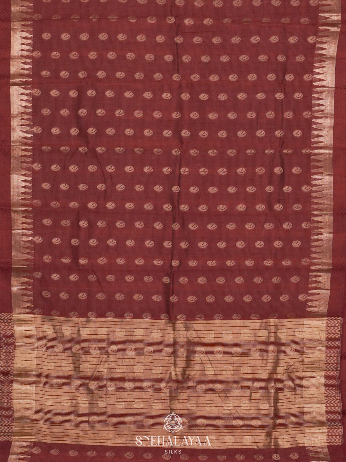 Brown Raw Silk Saree