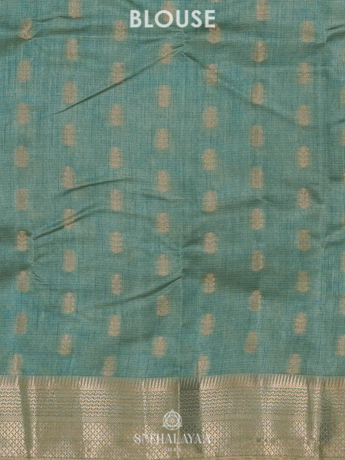 Mint Green Raw Silk Saree