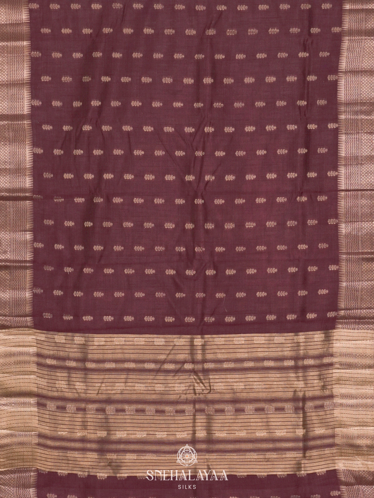 Brown Raw Silk Saree
