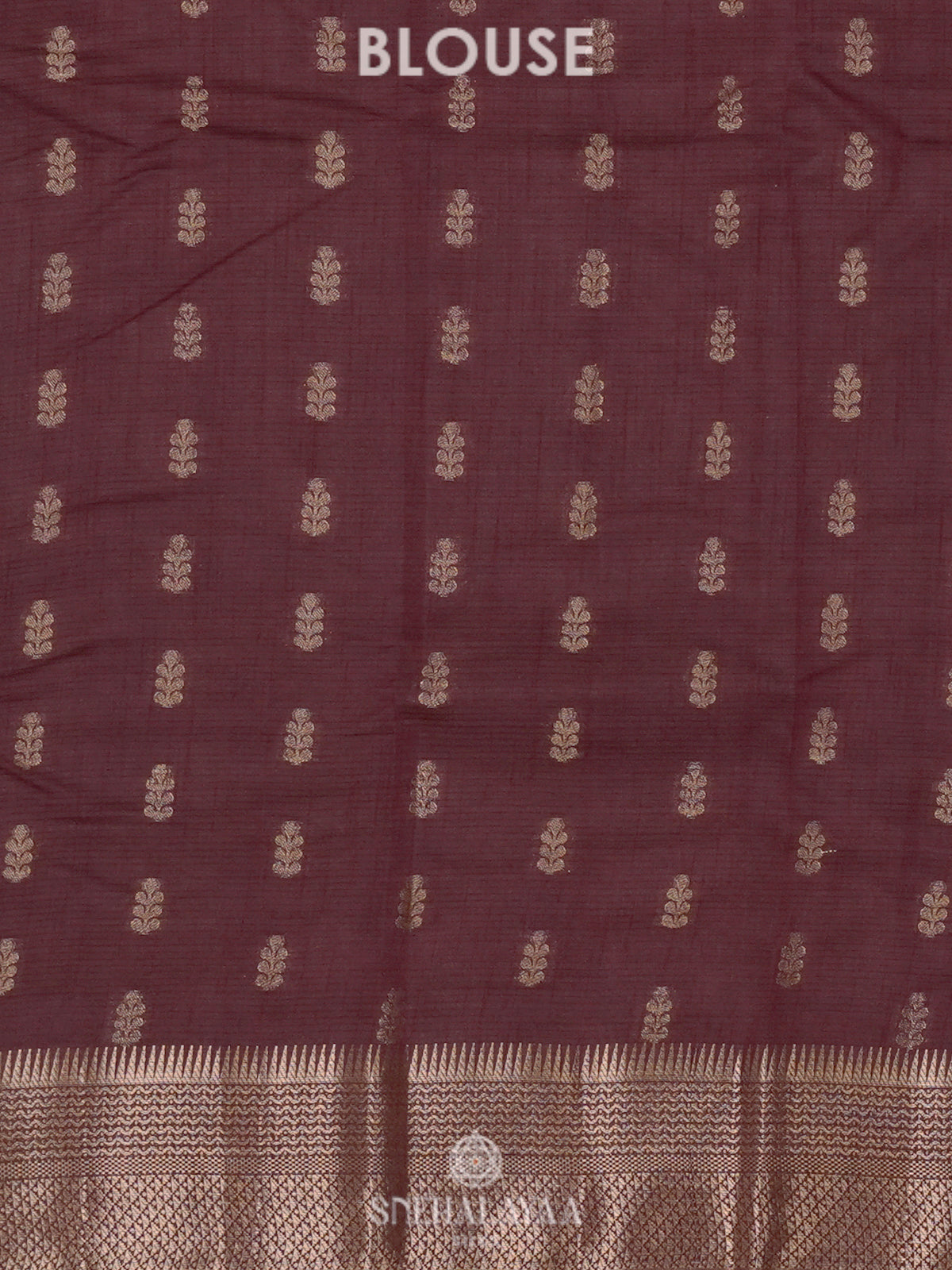 Brown Raw Silk Saree