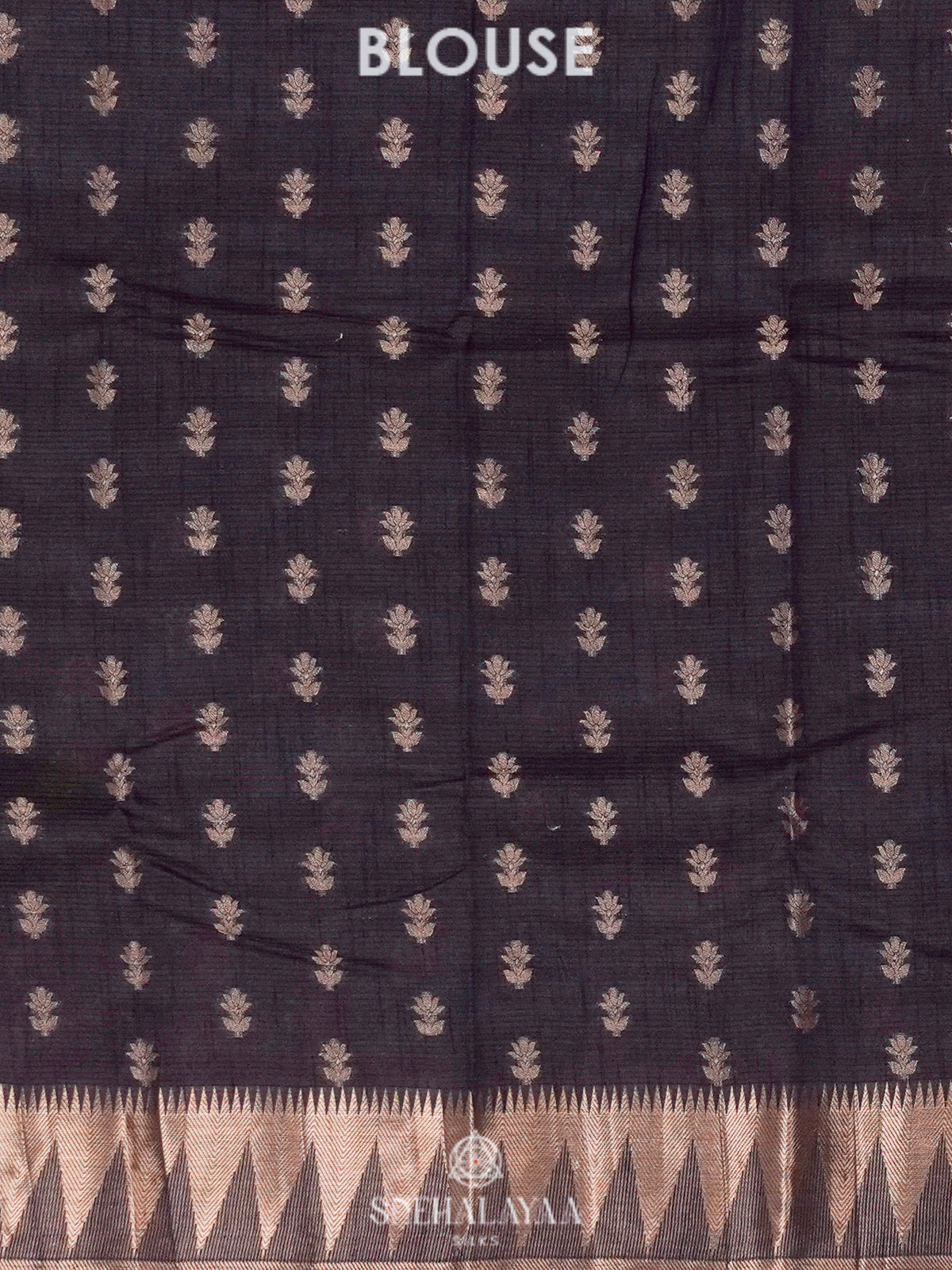 Charcol Black Raw Silk Saree
