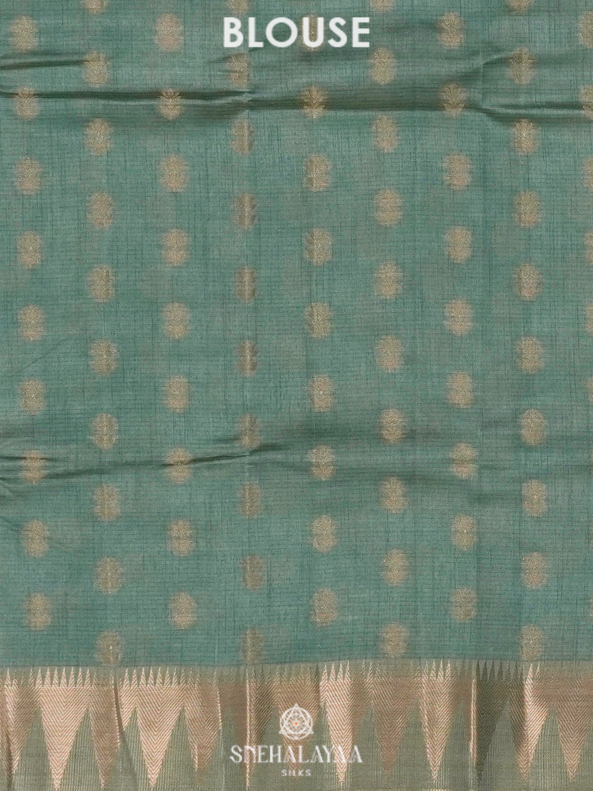 Mint Green Raw Silk Saree