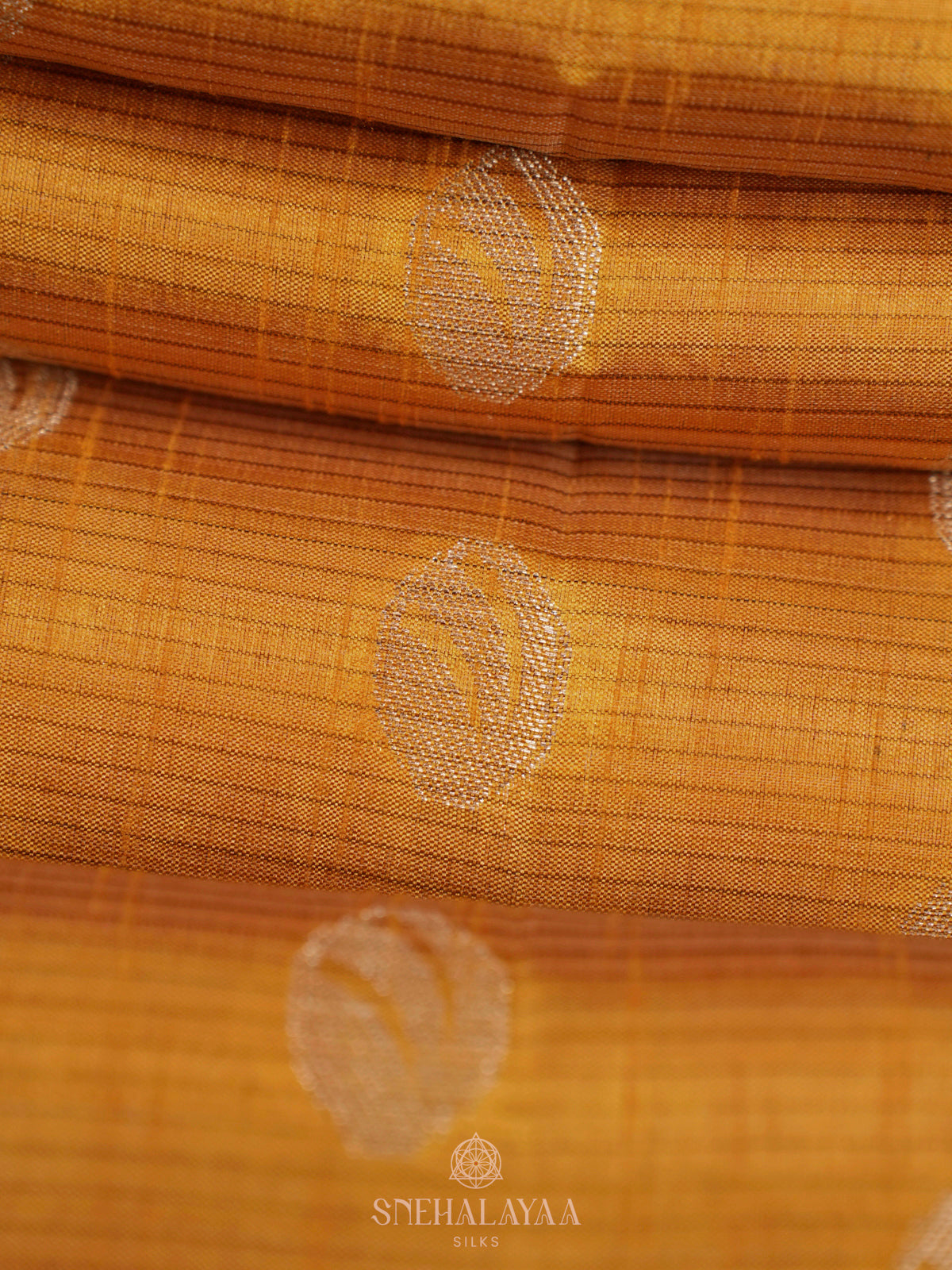 Mango Yellow Raw Silk Saree
