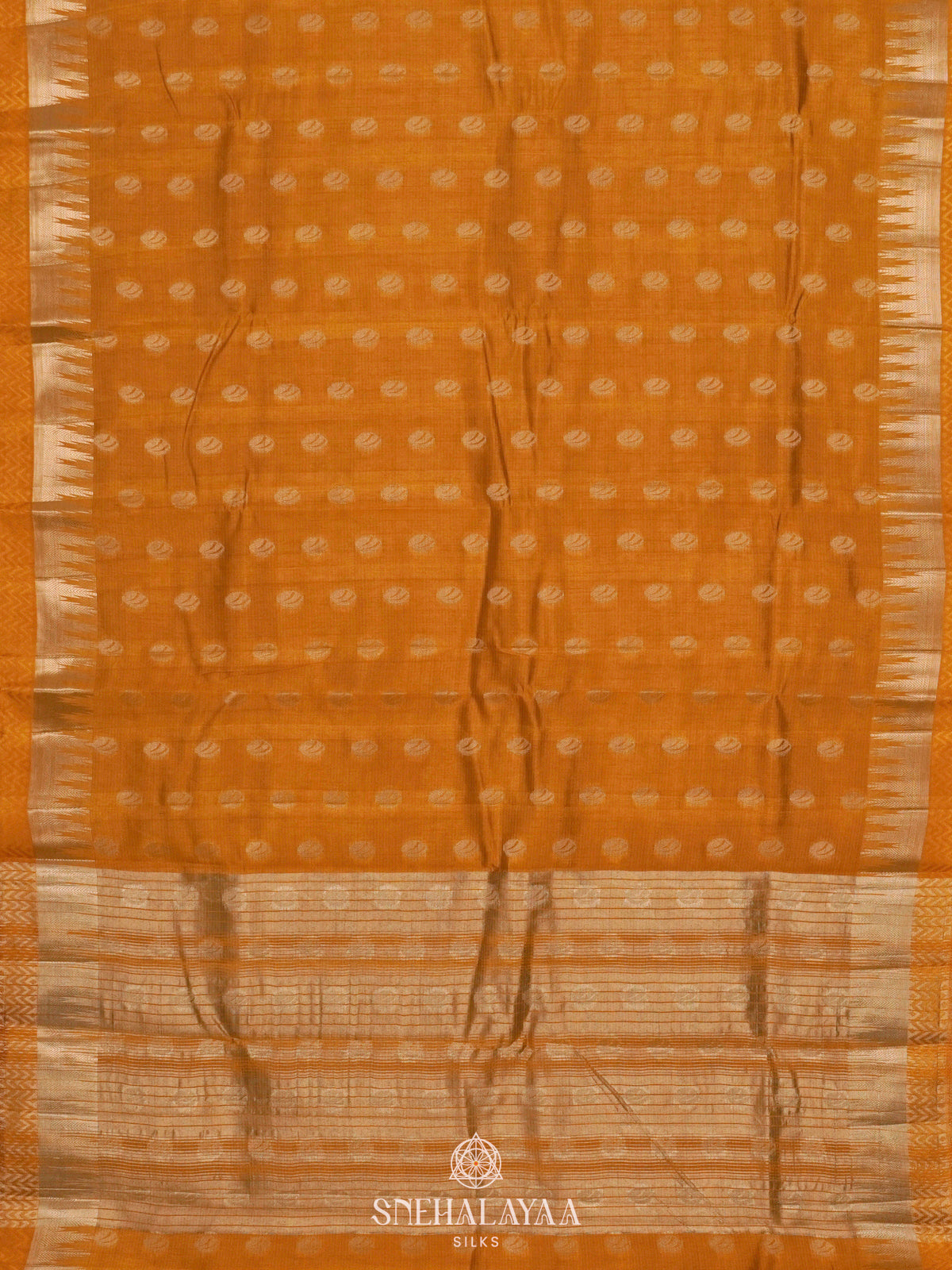 Mango Yellow Raw Silk Saree