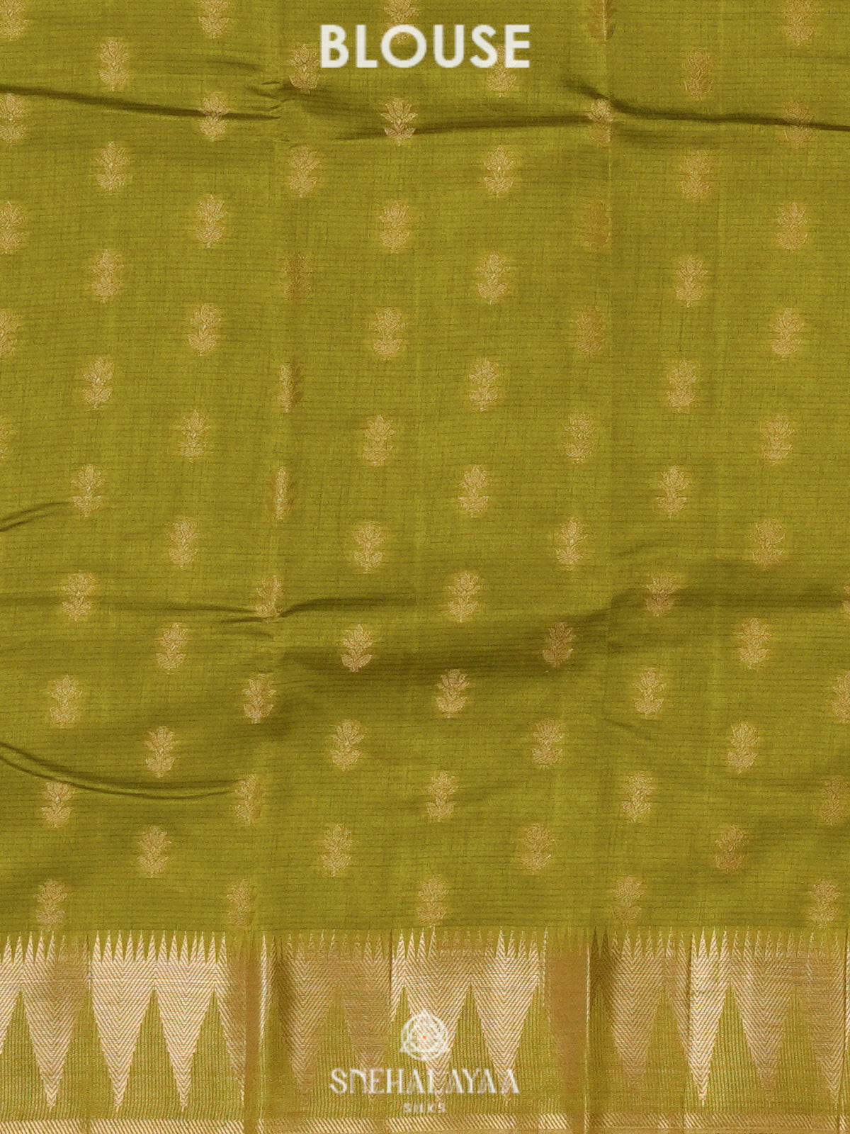 Lime Green Raw Silk Saree