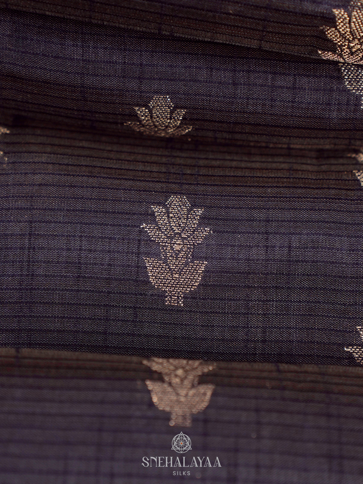 Black Raw Silk Saree