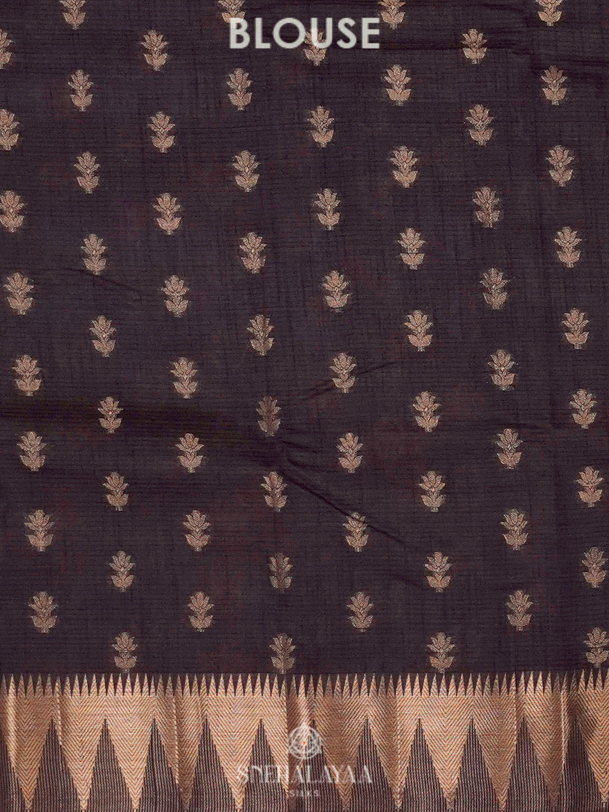 Black Raw Silk Saree