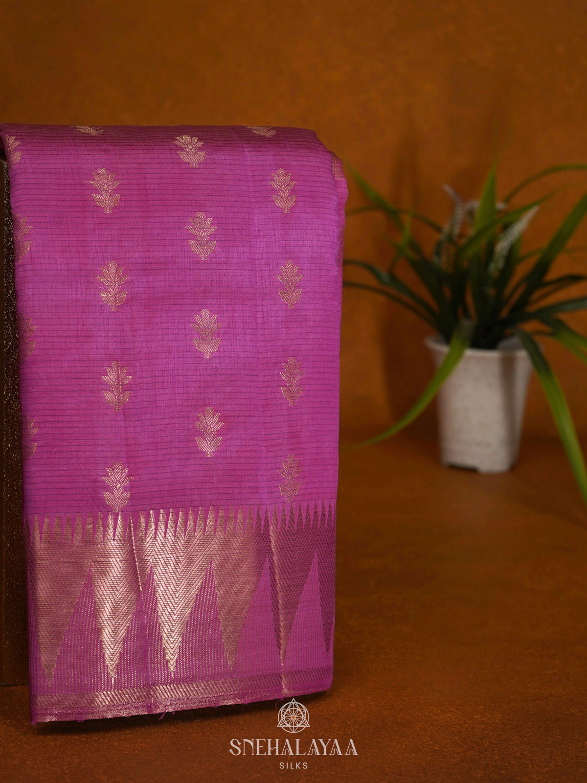 Pink Raw Silk Saree