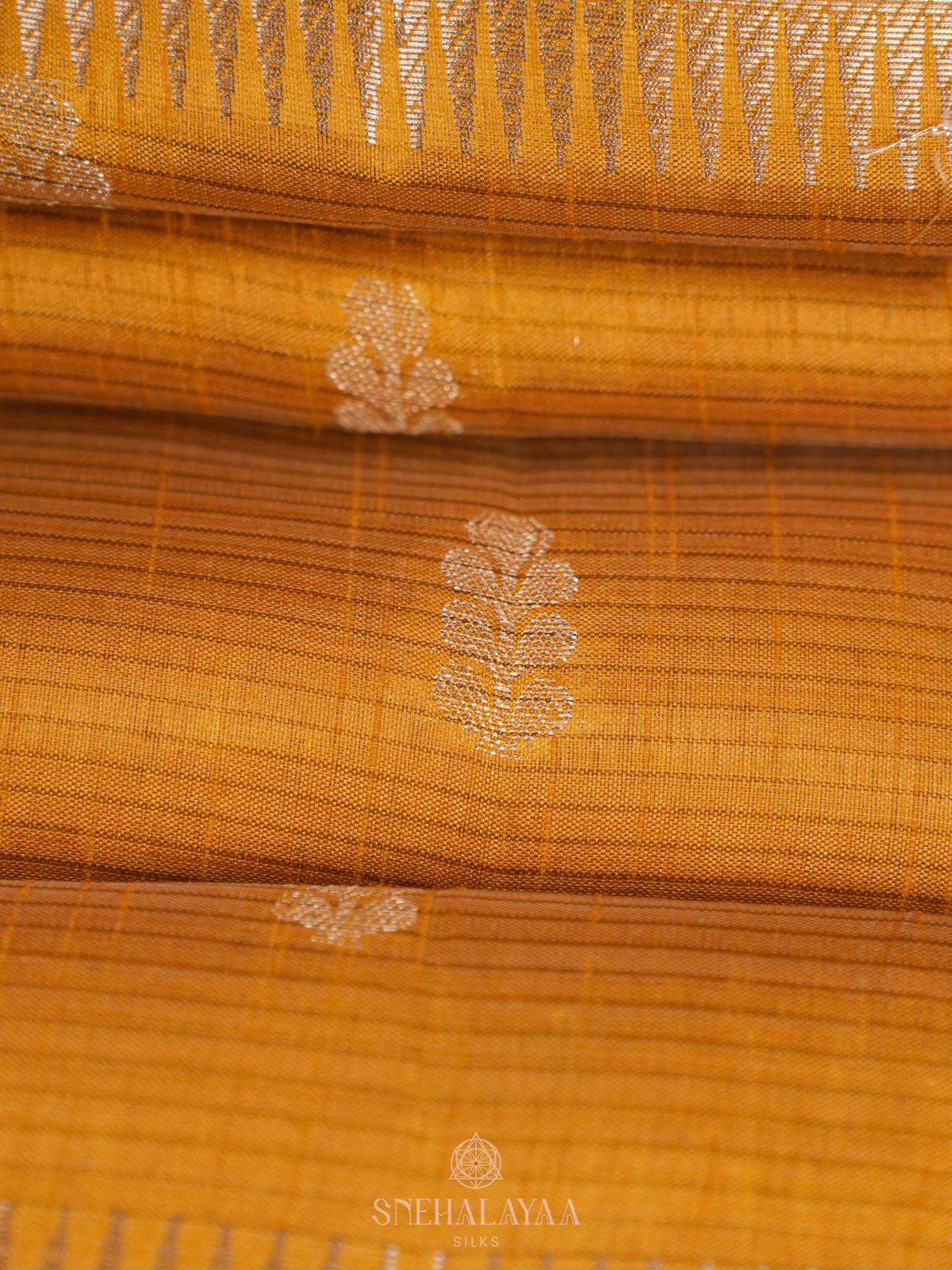 Mango Yellow Raw Silk Saree
