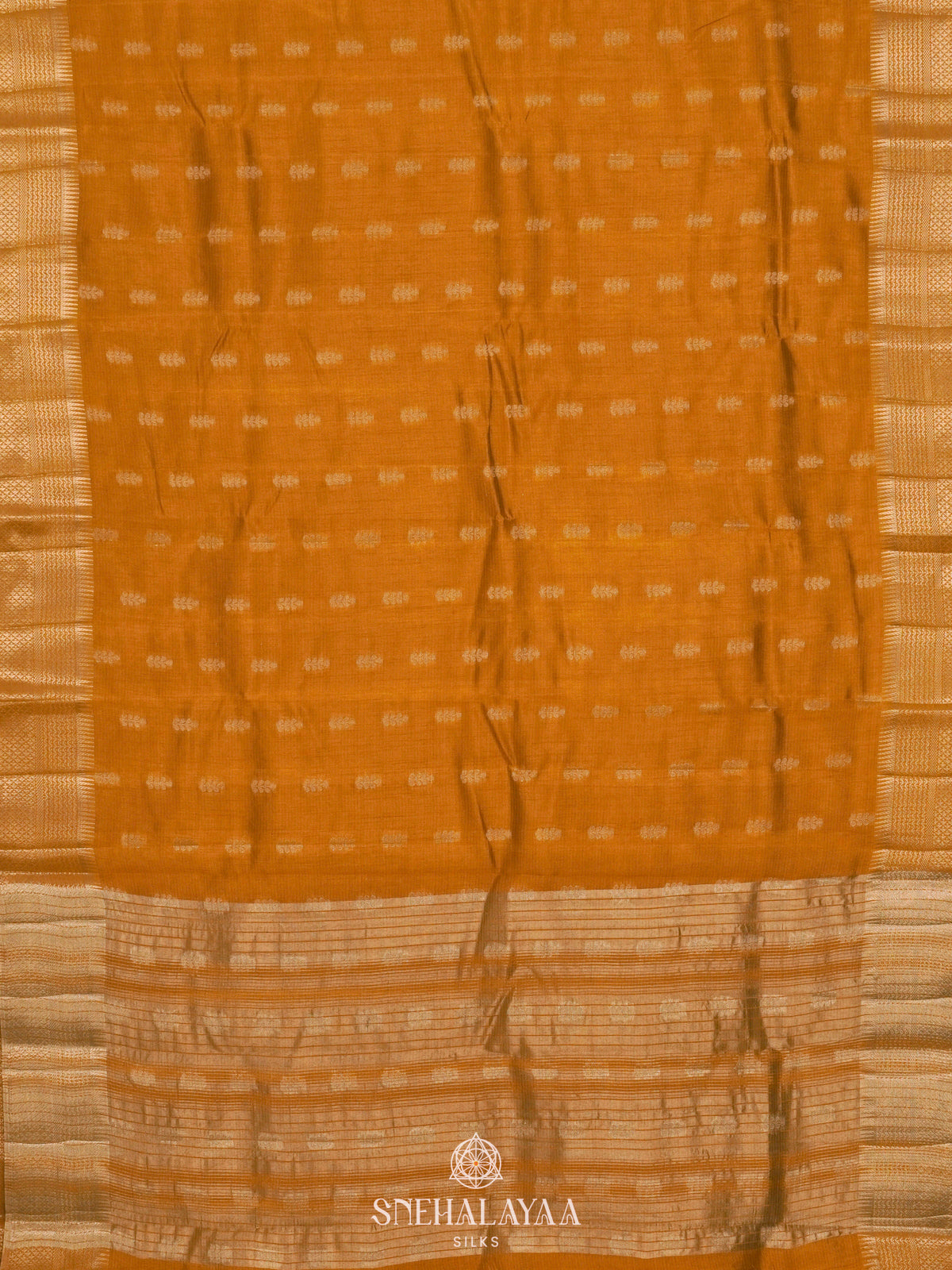 Mango Yellow Raw Silk Saree