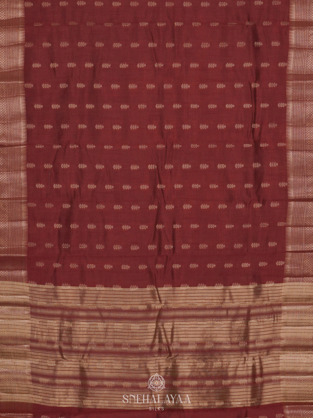 Brown Raw Silk Saree