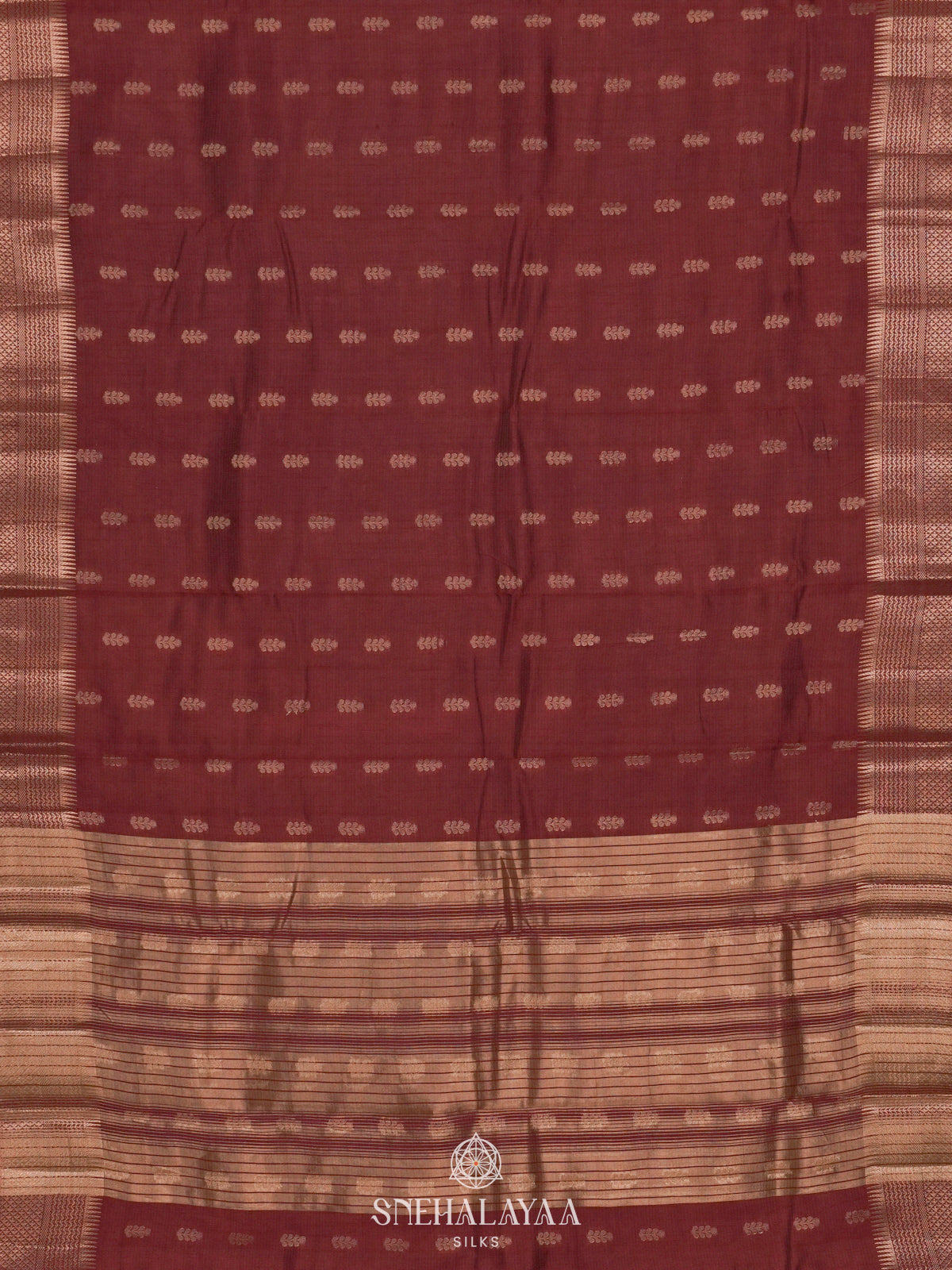 Brown Raw Silk Saree