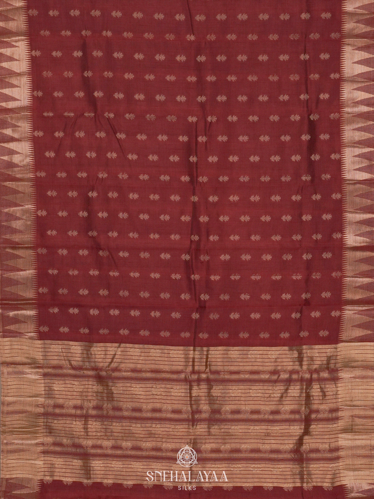 Brown Raw Silk Saree