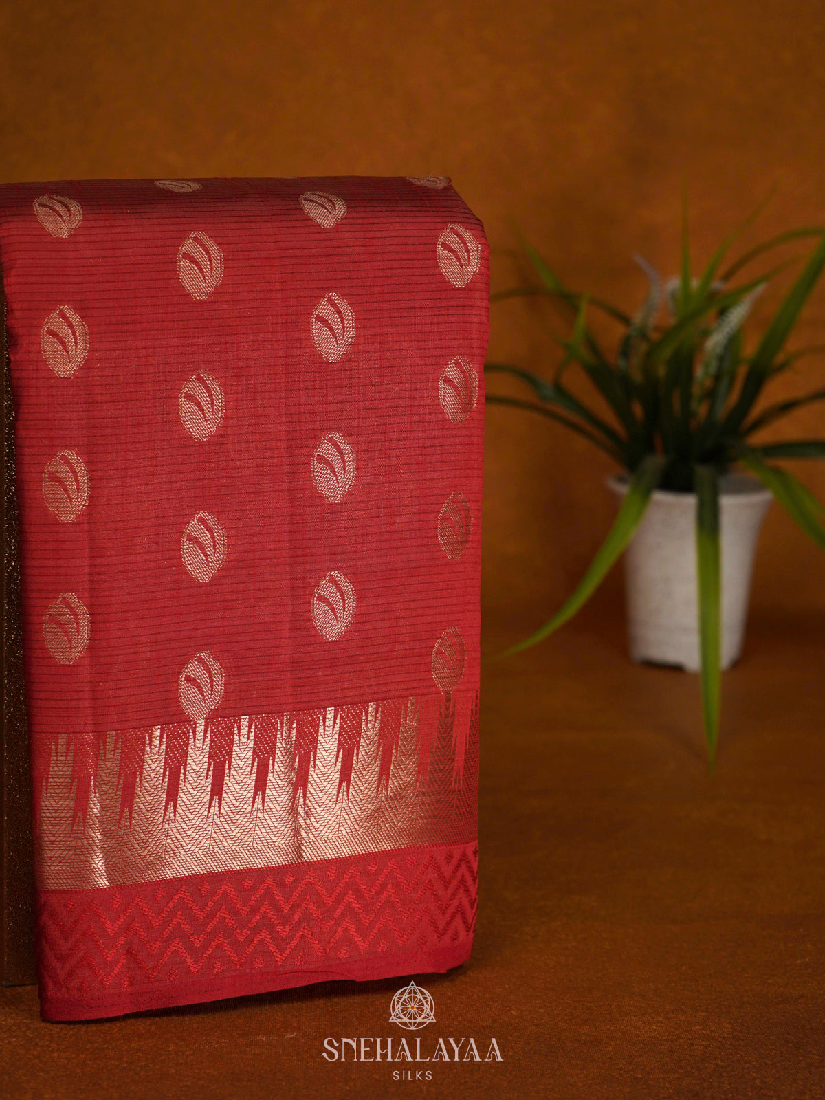 Red Raw Silk Saree