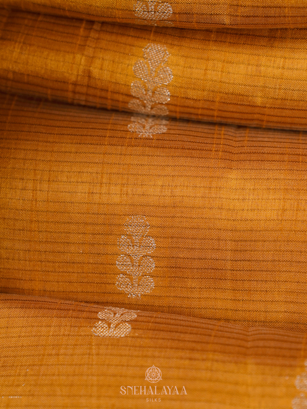 Mango Yellow Raw Silk Saree