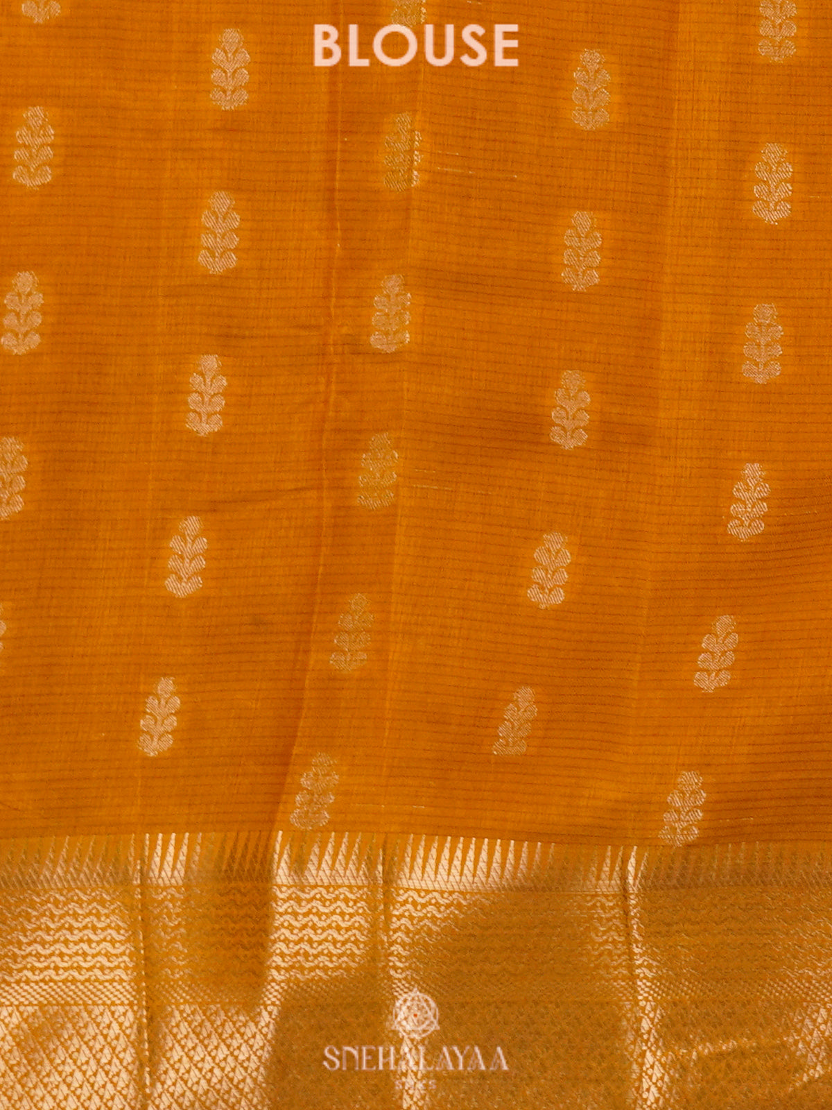 Mango Yellow Raw Silk Saree