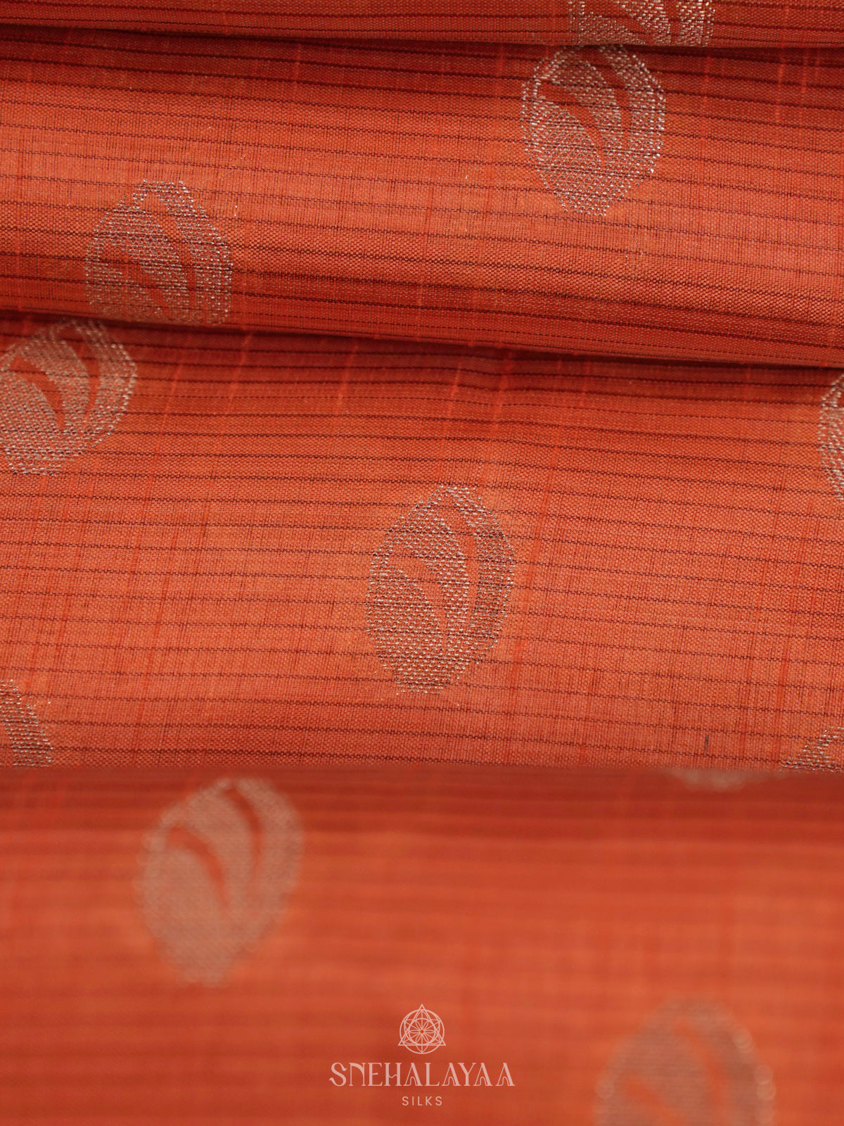 Peach Raw Silk Saree