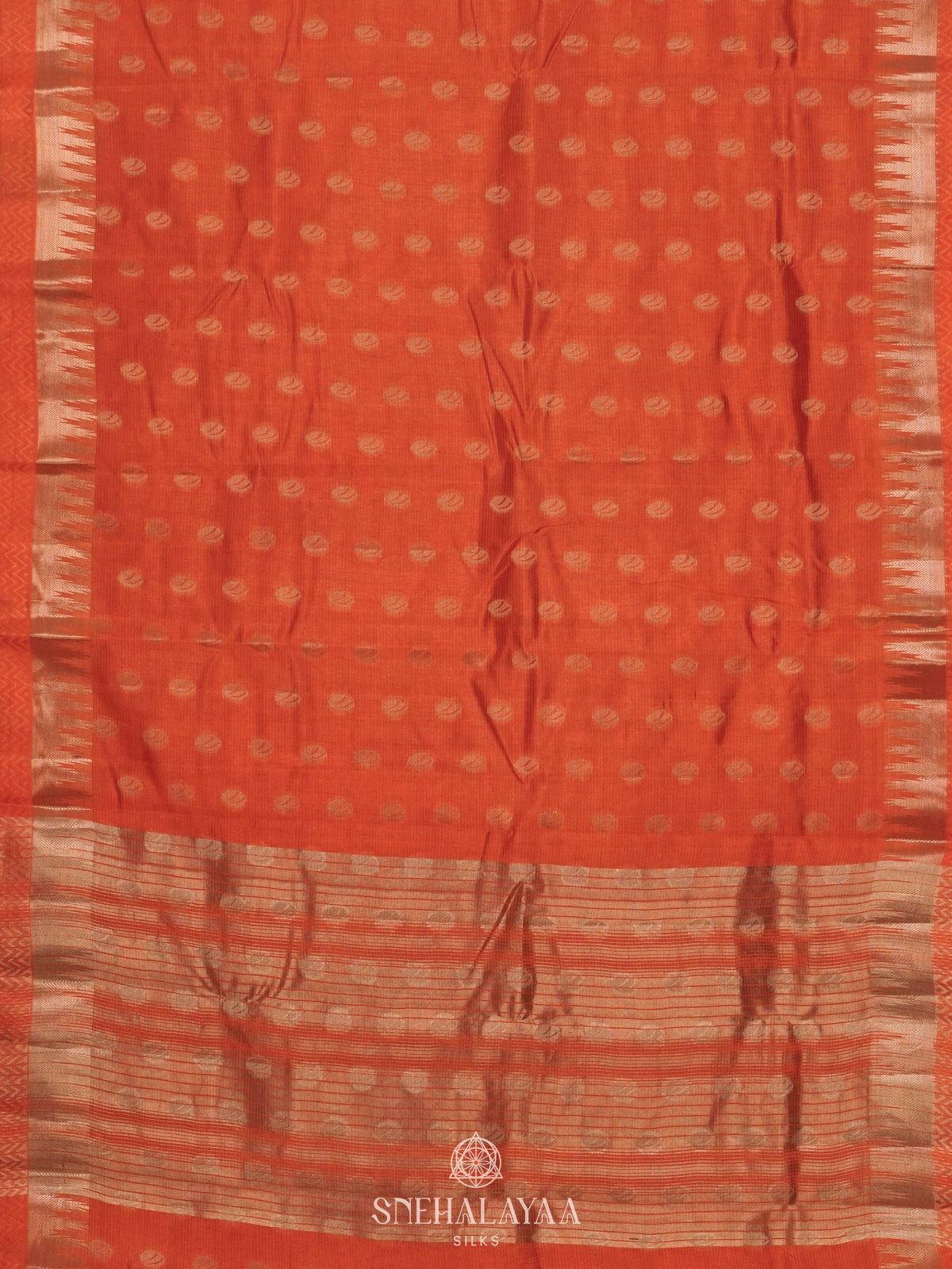 Peach Raw Silk Saree
