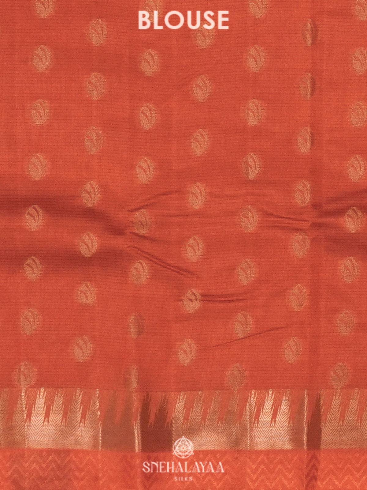 Orange Raw Silk Saree