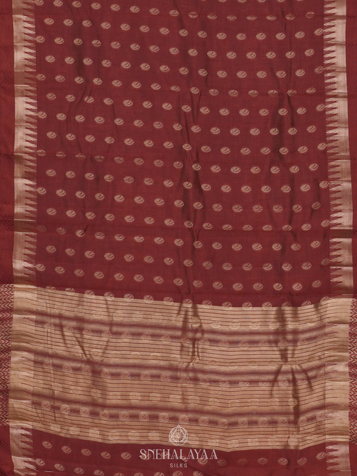 Brown Raw Silk Saree