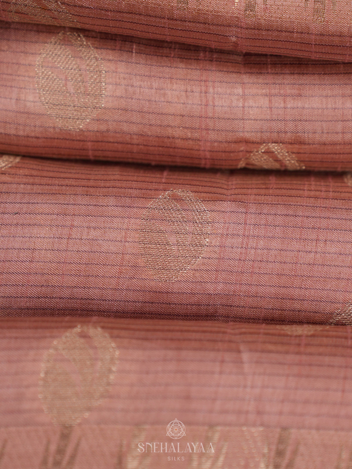 Mauve Pink Raw Silk Saree