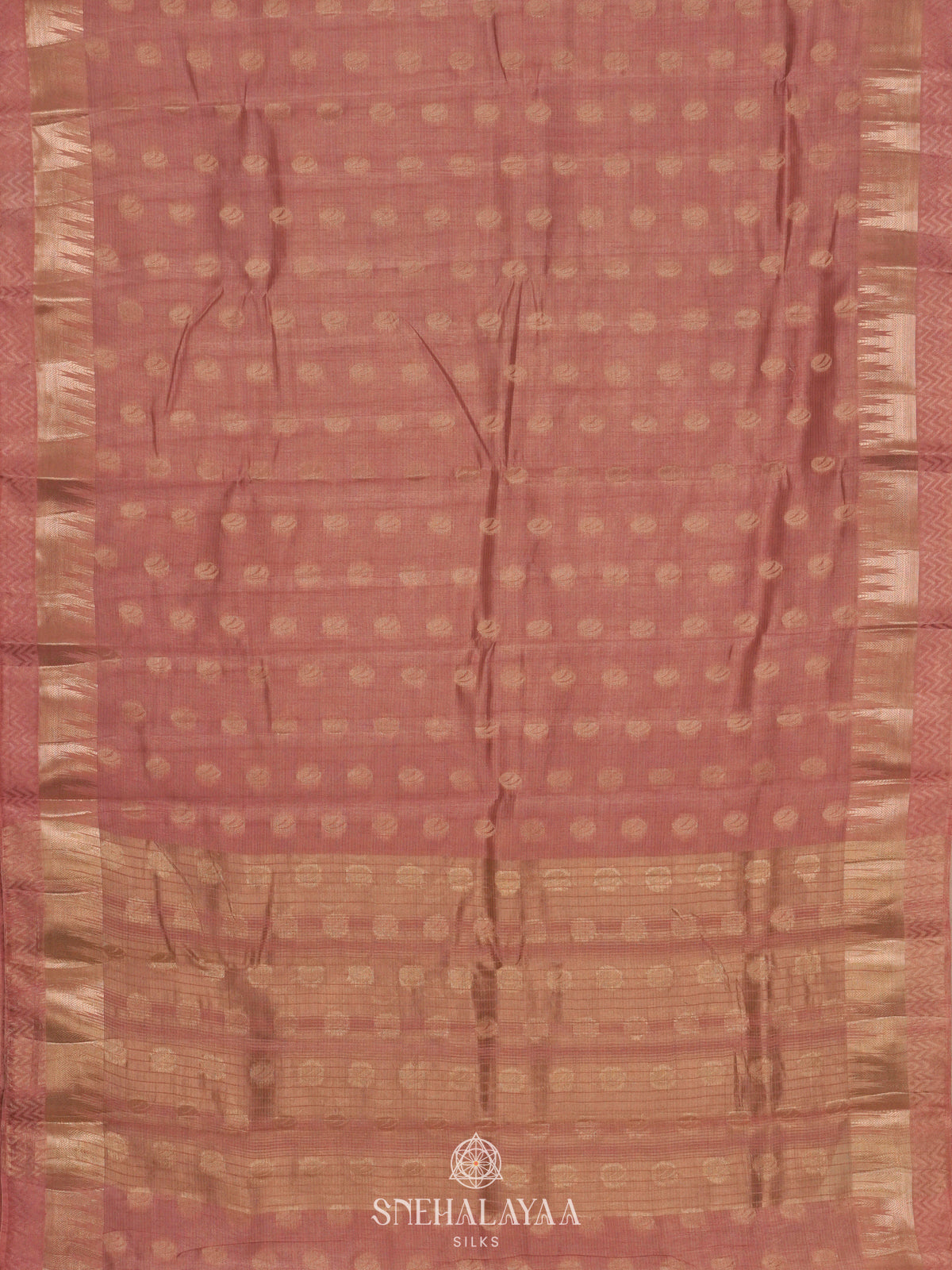 Mauve Pink Raw Silk Saree