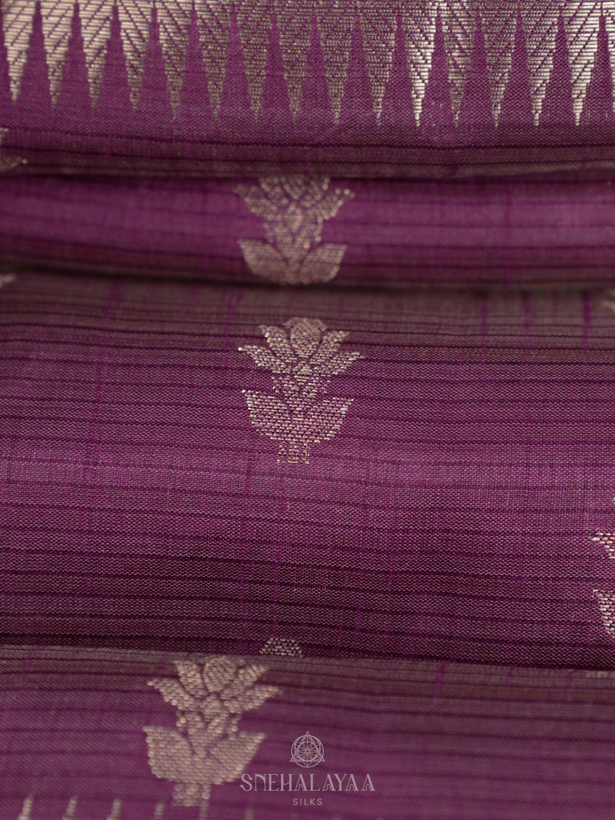Wine Raw Silk Saree
