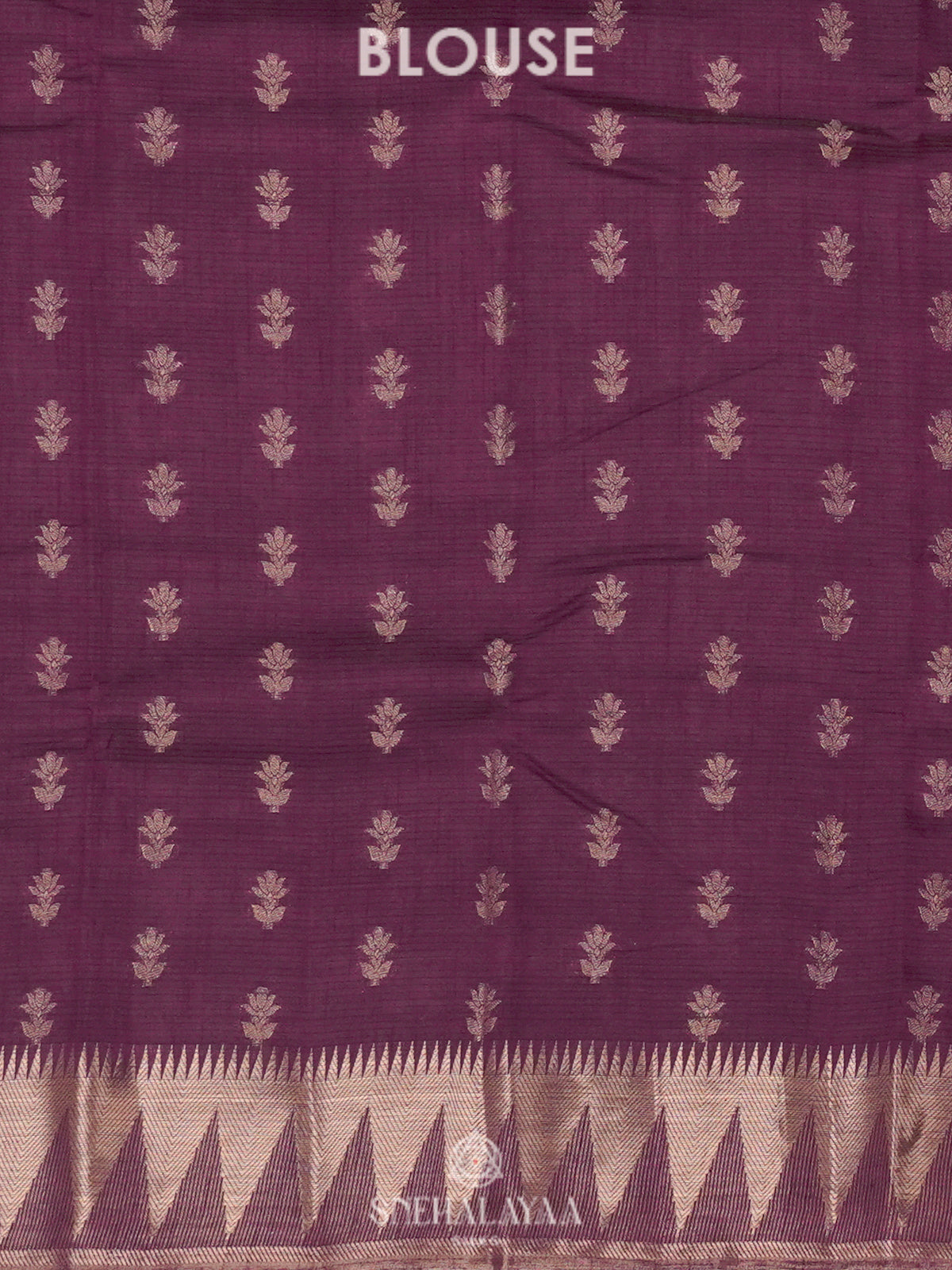 Wine Raw Silk Saree