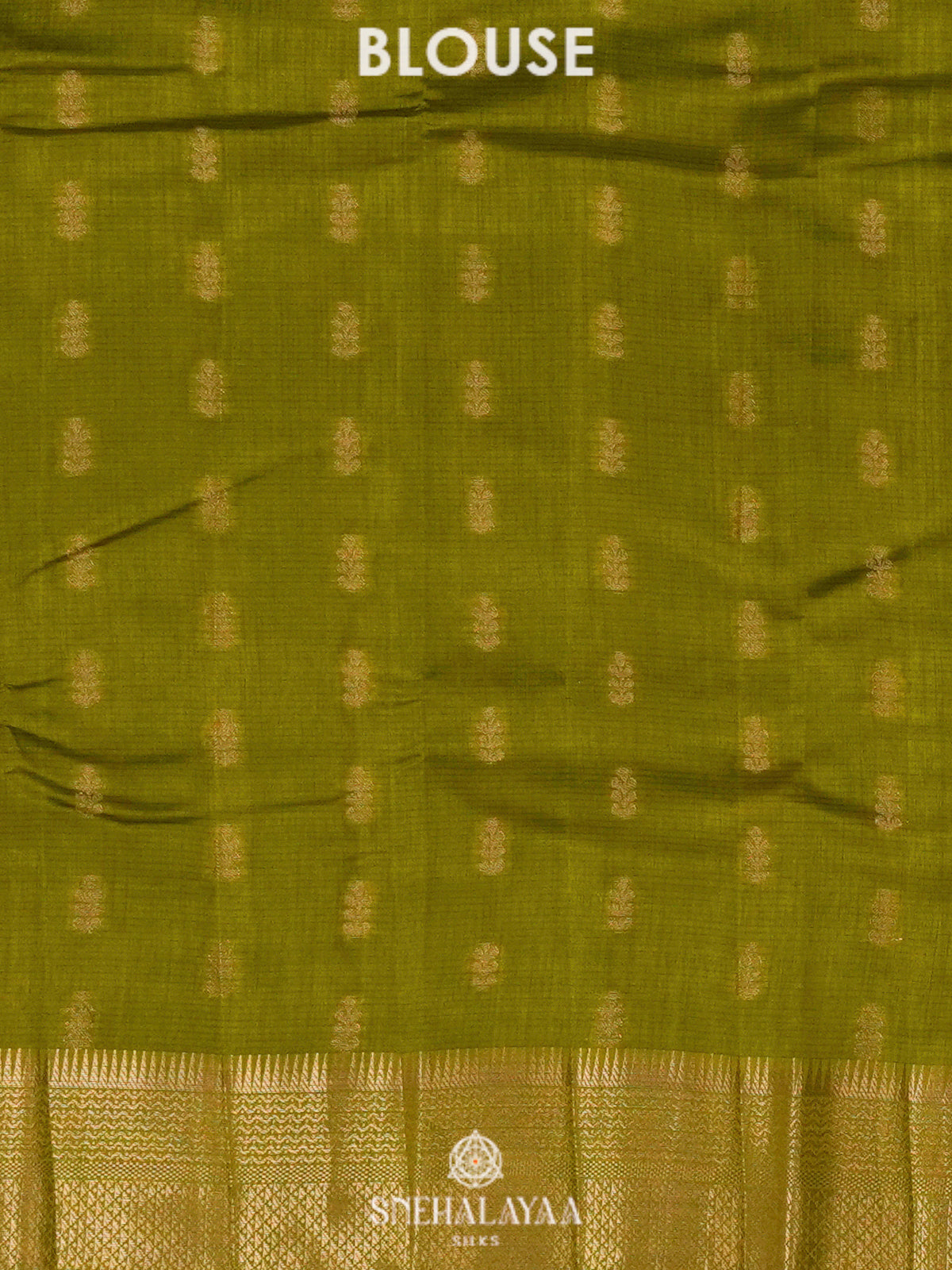 Lime Green Raw Silk Saree