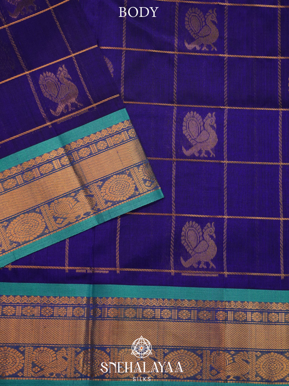 Royal Blue Kanchi Silk Cotton Saree