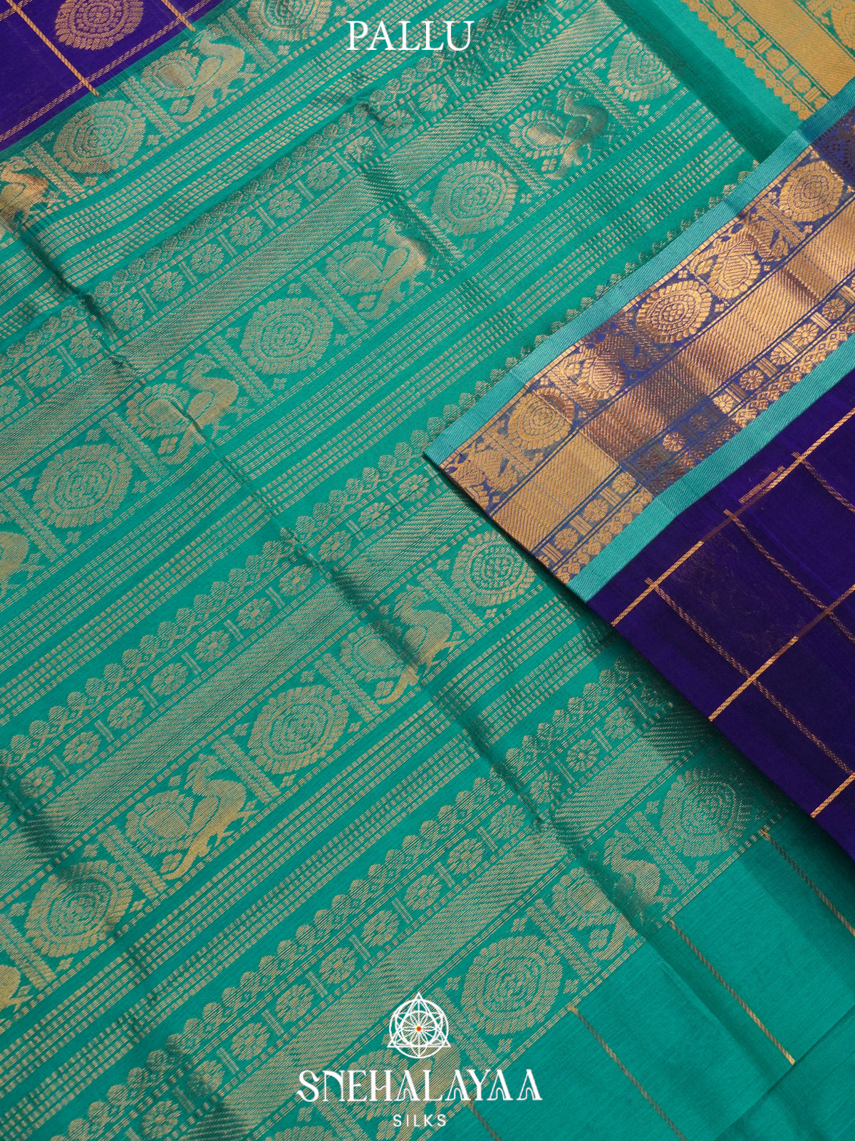 Royal Blue Kanchi Silk Cotton Saree