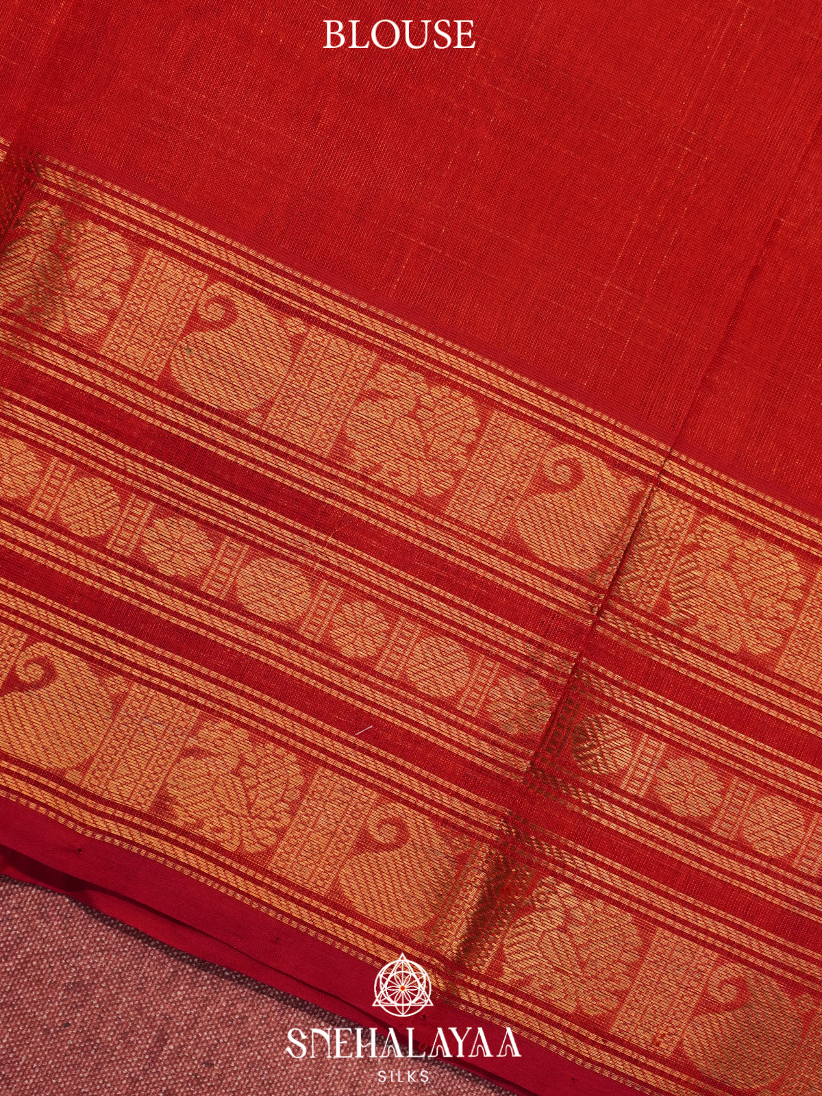 Red Kanchi Silk Cotton Saree