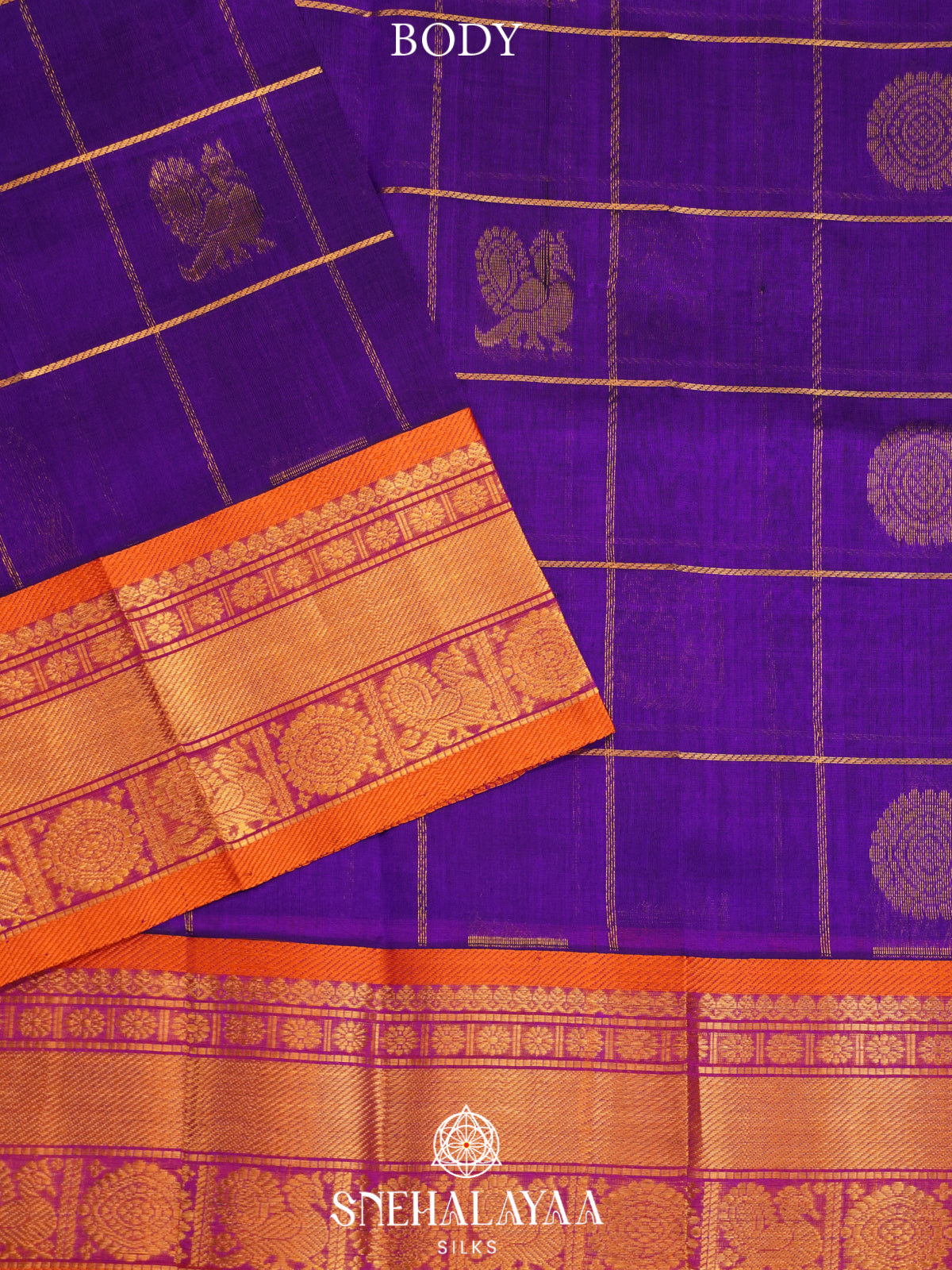Purple Kanchi Silk Cotton Saree