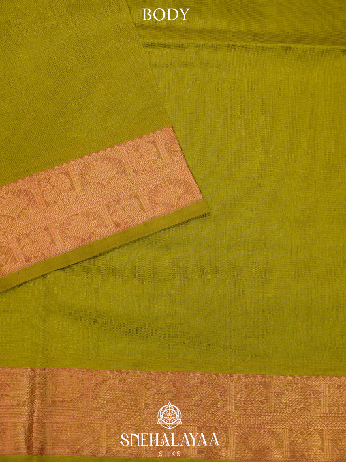 Lime Green Kanchi Silk Cotton Saree