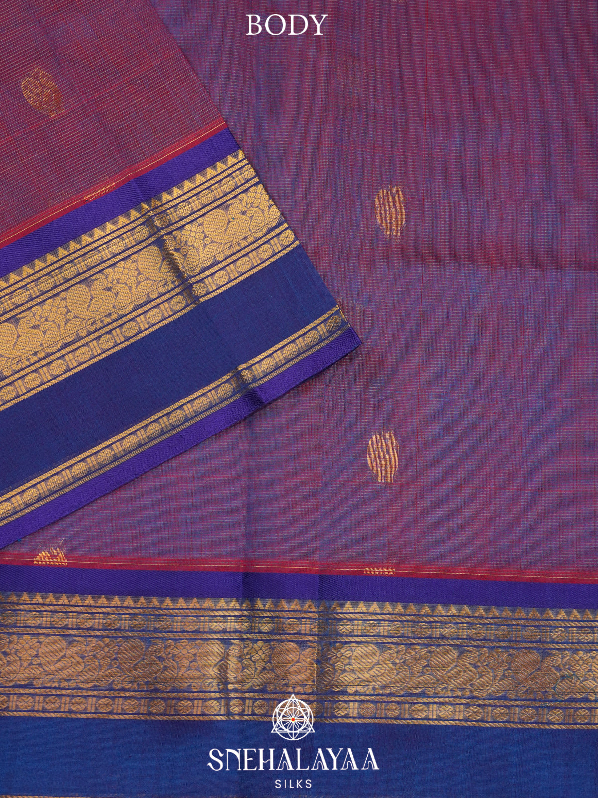 Purple Kanchi Silk Cotton Saree