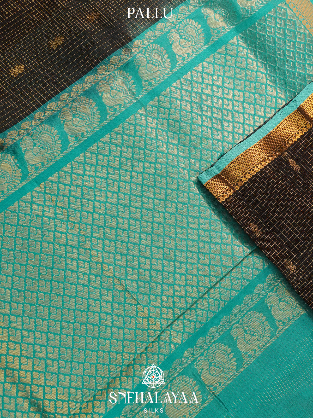 Black Kanchi Silk Cotton Saree