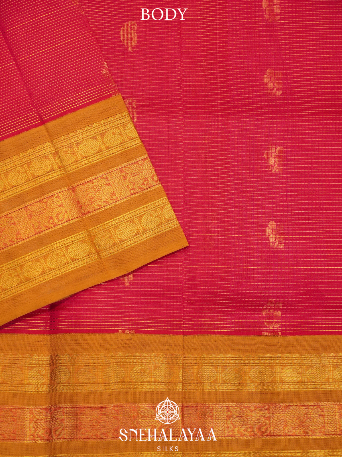 Ruby Red Kanchi Silk Cotton Saree