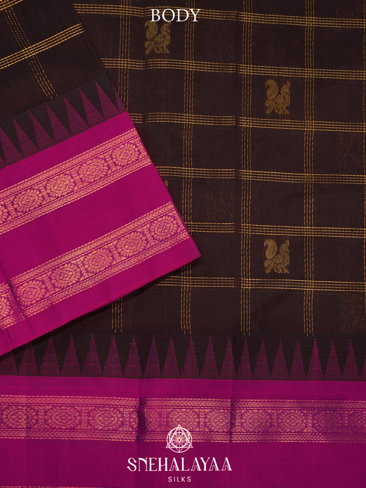 Coffee Brown Kanchi Silk Cotton Saree