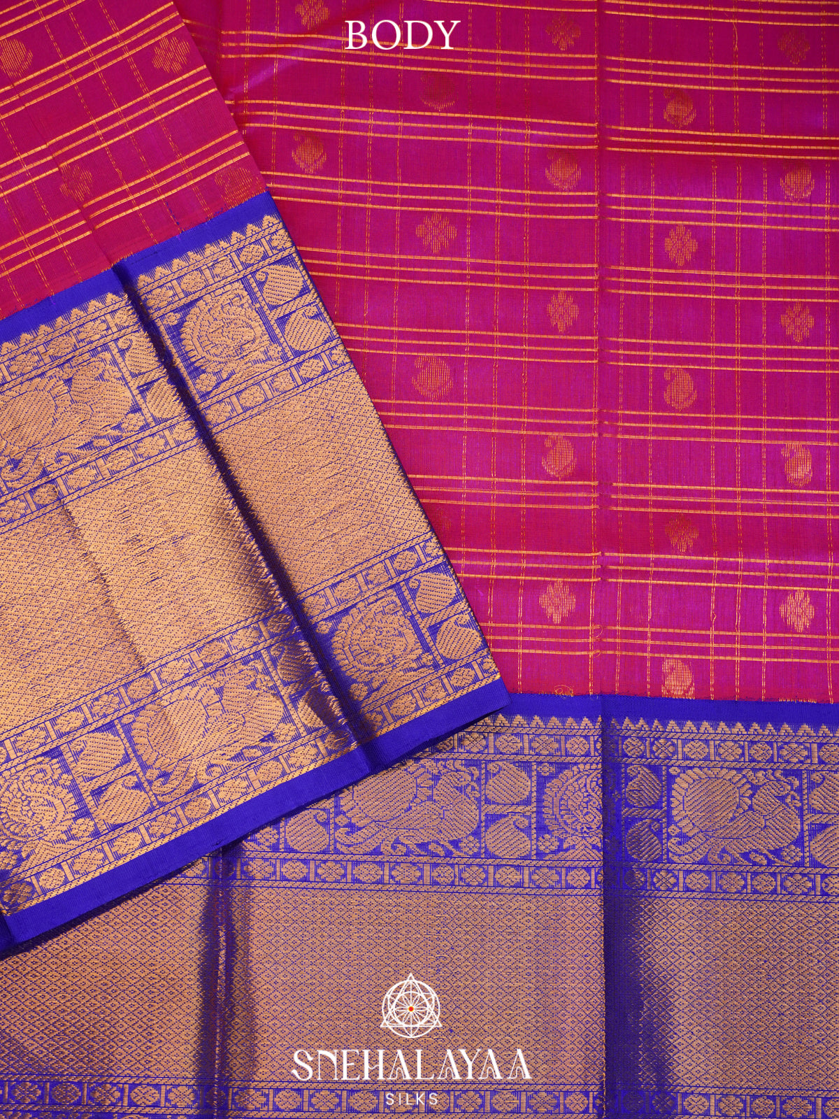 Pink  Kanchi Silk Cotton Saree
