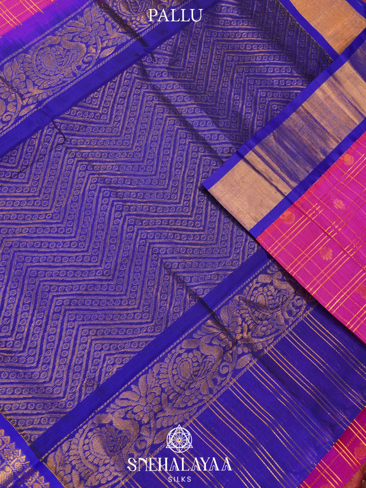 Pink  Kanchi Silk Cotton Saree