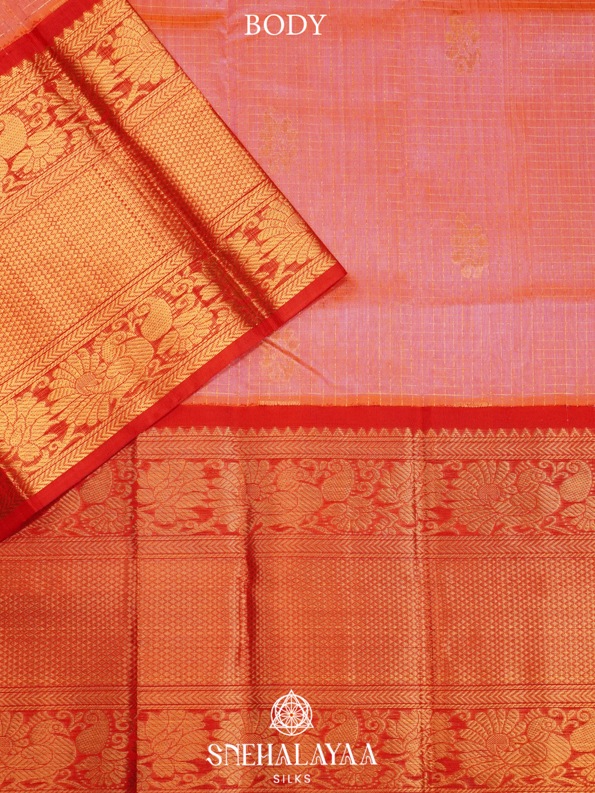 Peach Kanchi Silk Cotton Saree