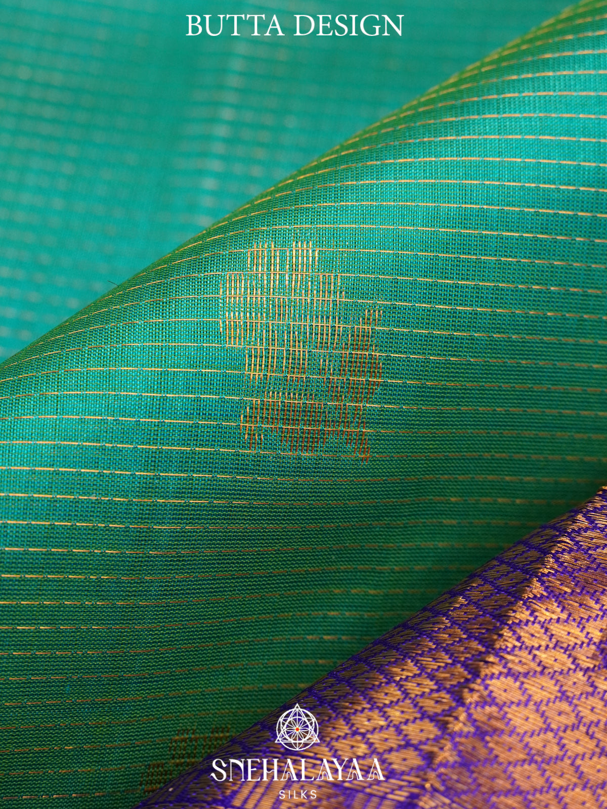 Teal Green Kanchi Silk Cotton Saree