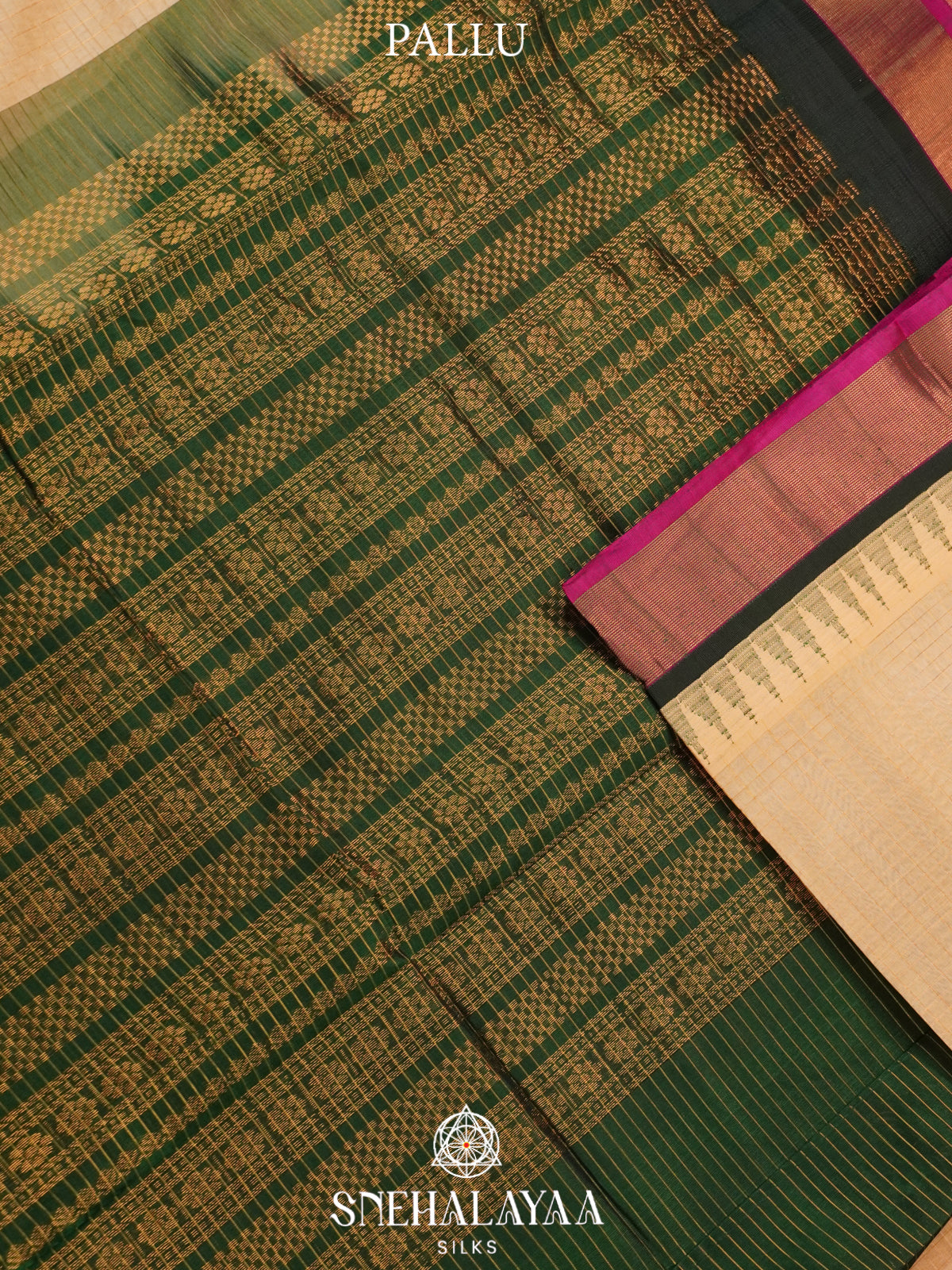 Cream Kanchi Silk Cotton Saree