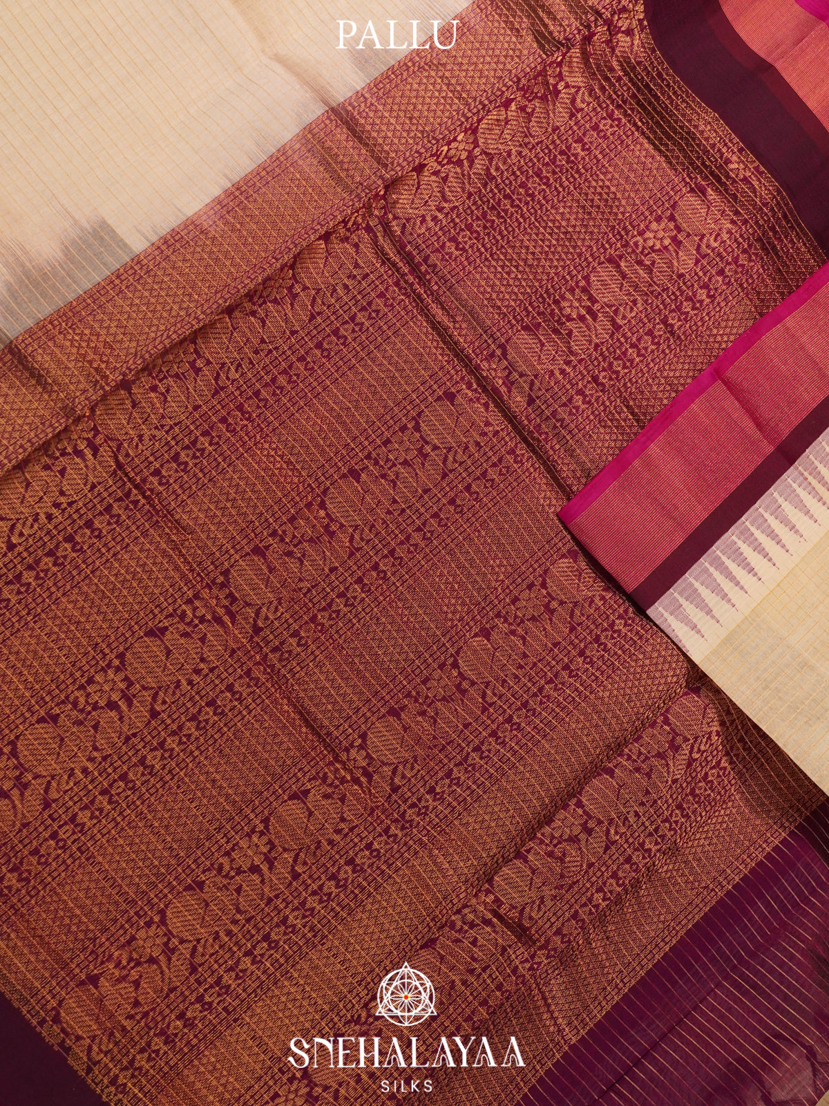 Cream Kanchi Silk Cotton Saree