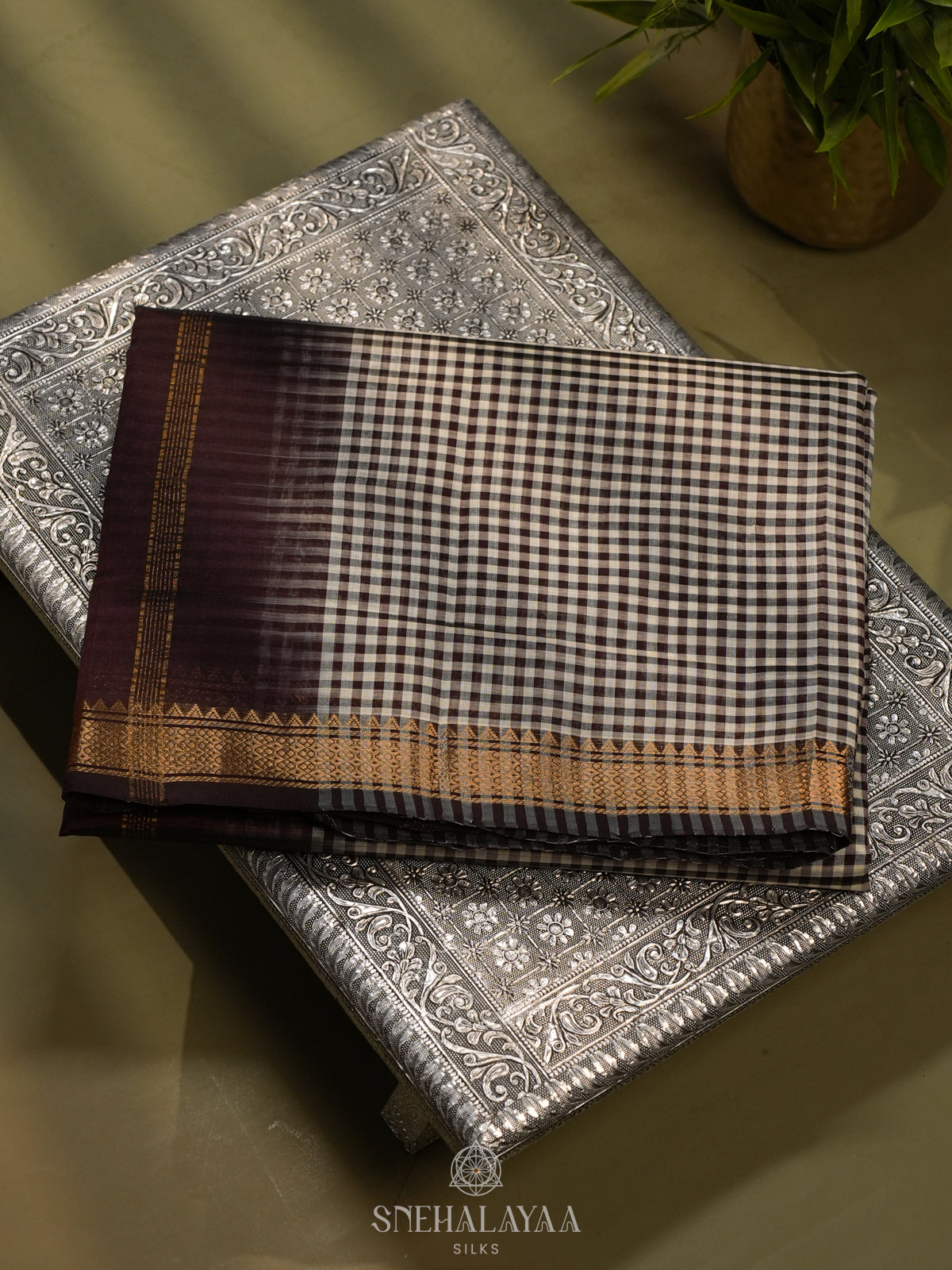 Off White Kanchi Silk Cotton Saree