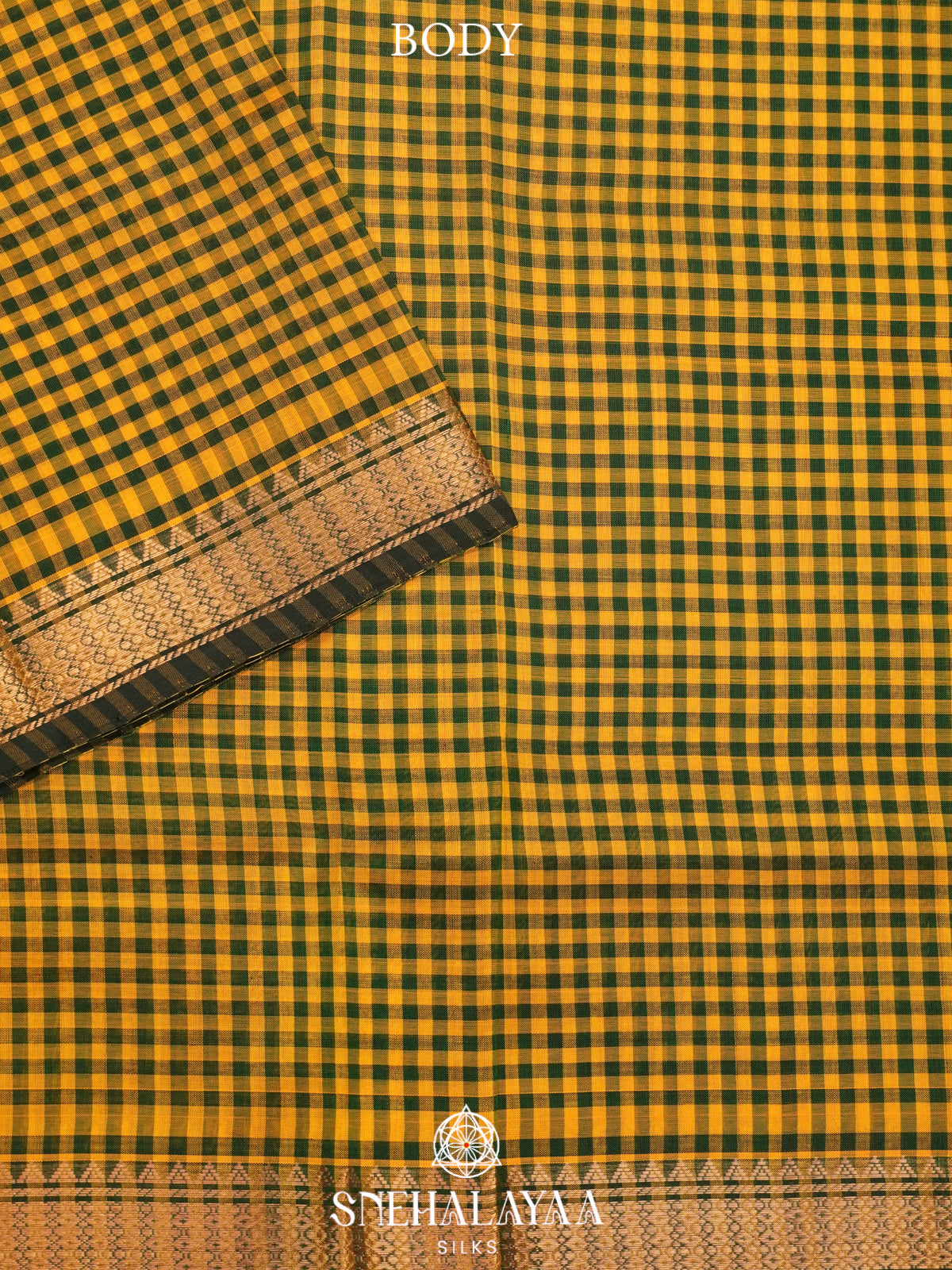 Yellow Kanchi Silk Cotton Saree