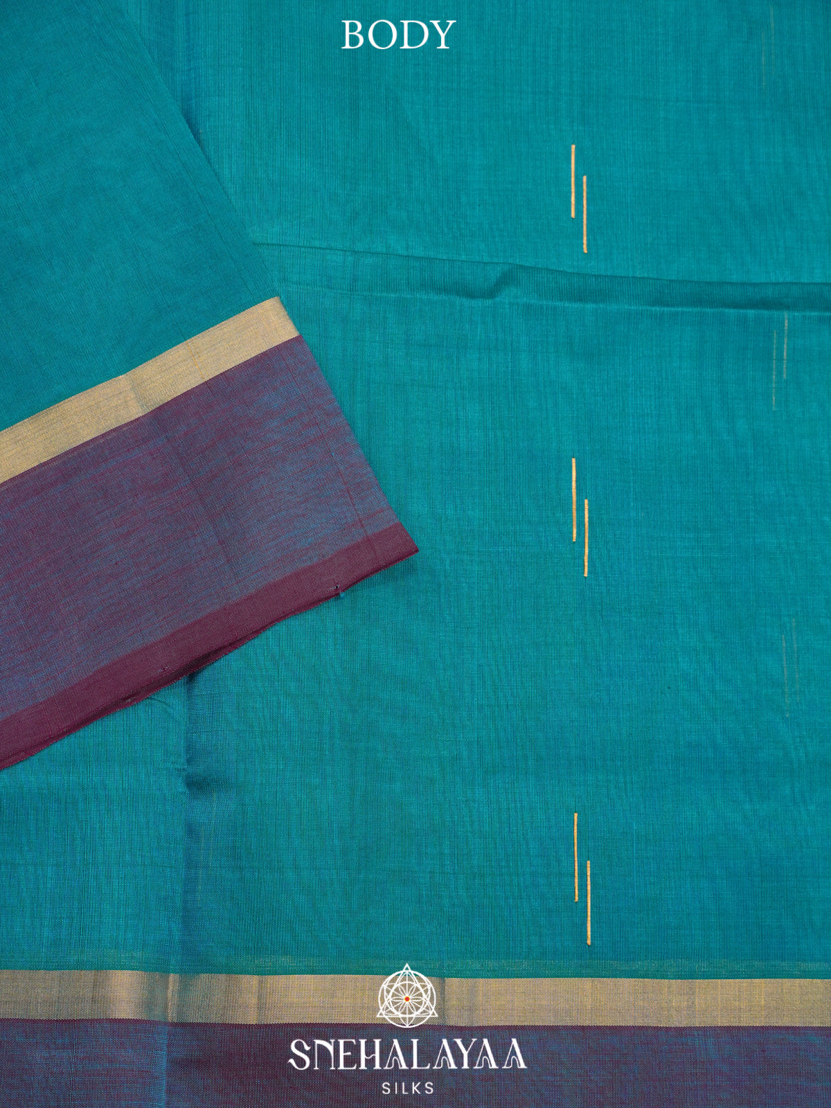 Teal Green Kanchi Silk Cotton Saree