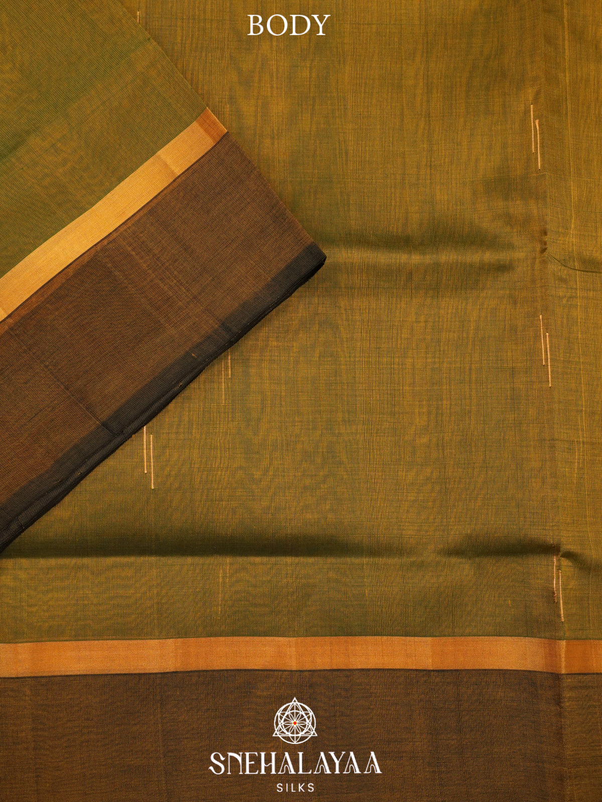 Olive Green Kanchi Silk Cotton Saree